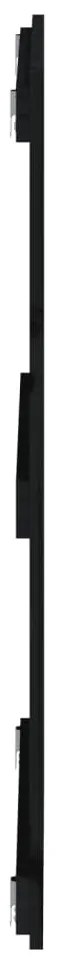 Cabeceira de parede 108x3x90 cm madeira de pinho maciça preto