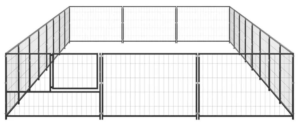 Canil para cães 24 m² aço preto