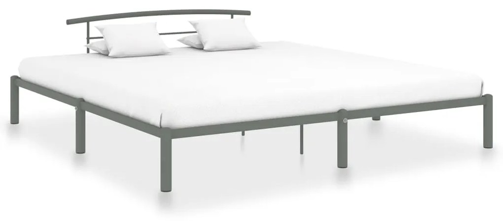 vidaXL Estrutura de cama 200x200 cm metal cinzento