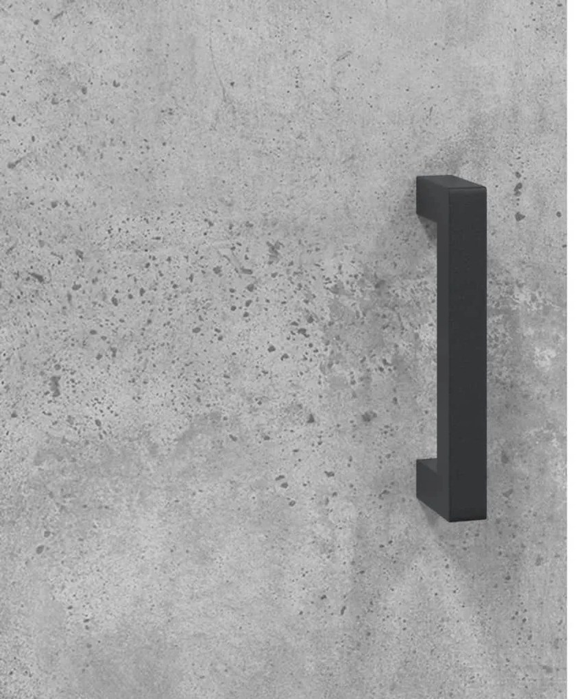 Aparador alto 69,5x31x115 cm derivados de madeira cinza-cimento