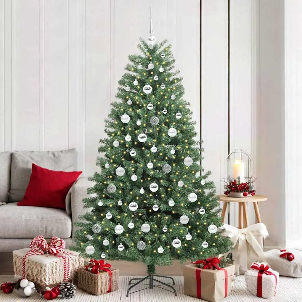 vidaXL Árvore de Natal Articulada Artificial Verde 180 cm PVC e Metal