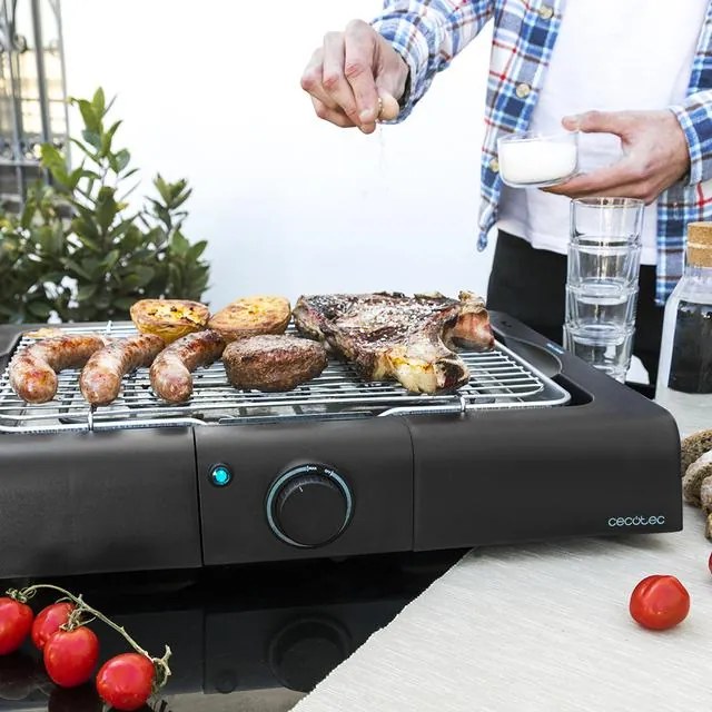 Grelhador elétrico de mesa de 2400 W PerfectSteak 4200 Way , Grelha de Aço inoxidável e Altura Ajustável em 3 Níveis