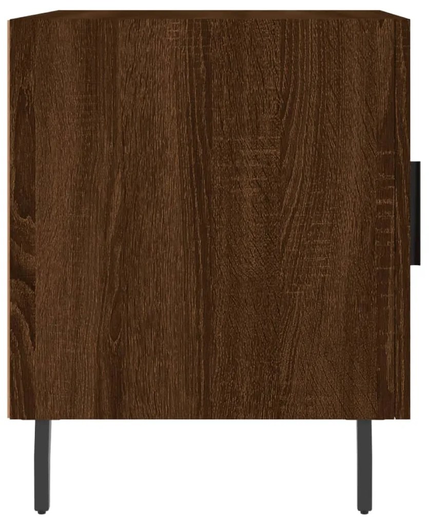 Mesa cabeceira 2pcs 40x40x50cm deriv. madeira carvalho castanho