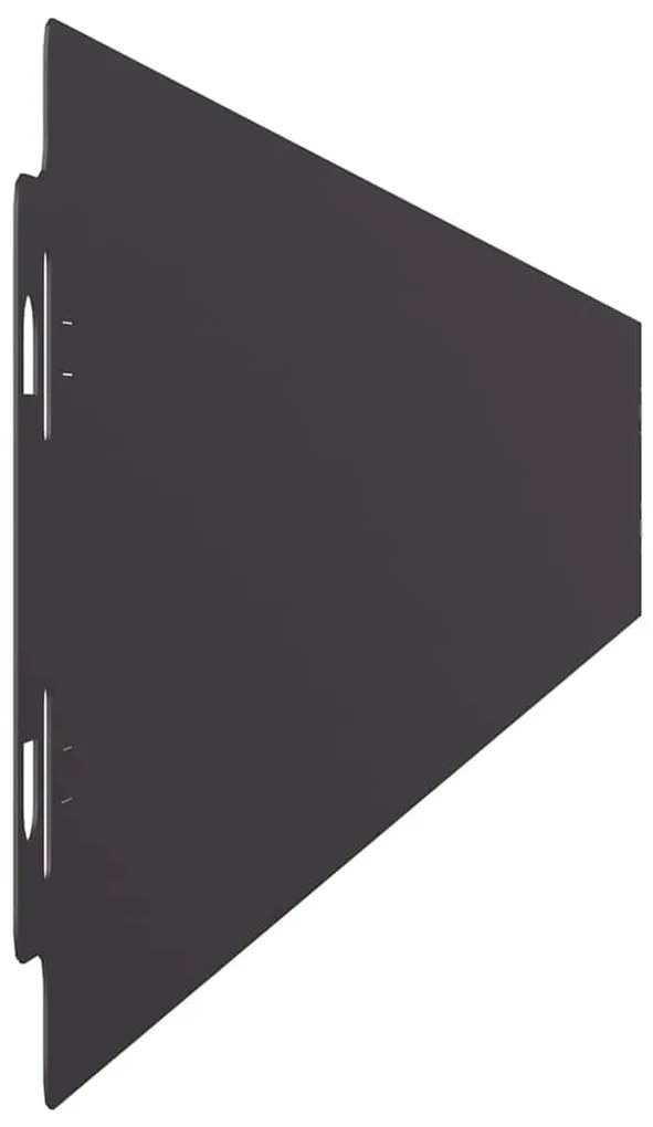 Orlas de relvado 50 pcs preto 10x103 cm aço laminado a frio