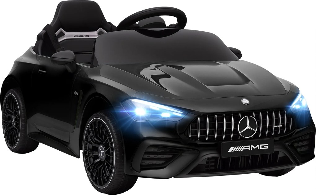 AIYAPLAY Carro Elétrico Infantil Mercedes-Amg Cle 53 12V 2 Motores Telecomando Parental 2,4G 99x55x43 cm Preto | Aosom Portugal