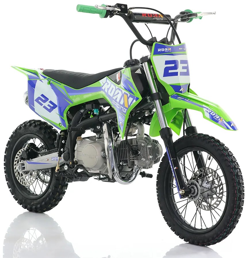 MOTO Crianças CROSS Gasolina 125CC RXF-Z ROAN Junior Manual Verde