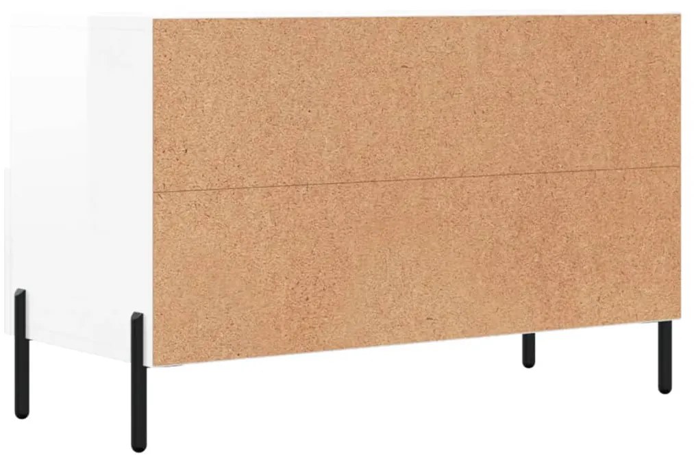 Móvel de TV 80x36x50 cm derivados de madeira branco brilhante