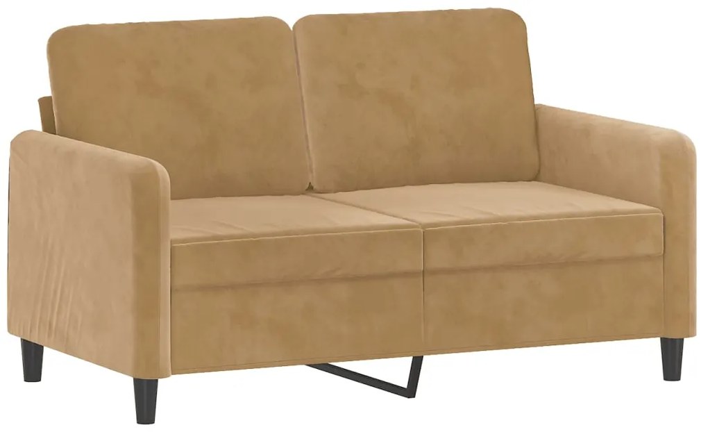 3 pcs conjunto de sofás veludo castanho