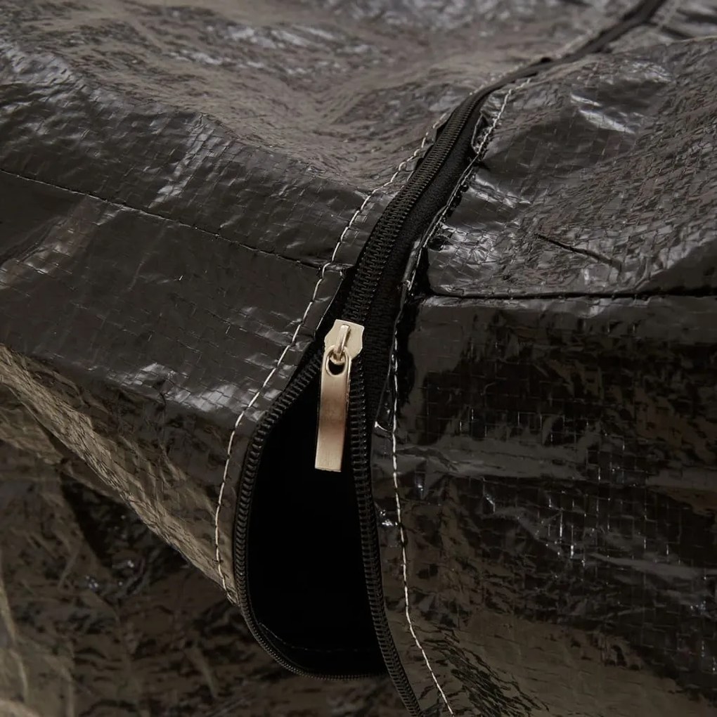 Saco de arrumação p/ árvore Natal 150x75x75cm polietileno preto