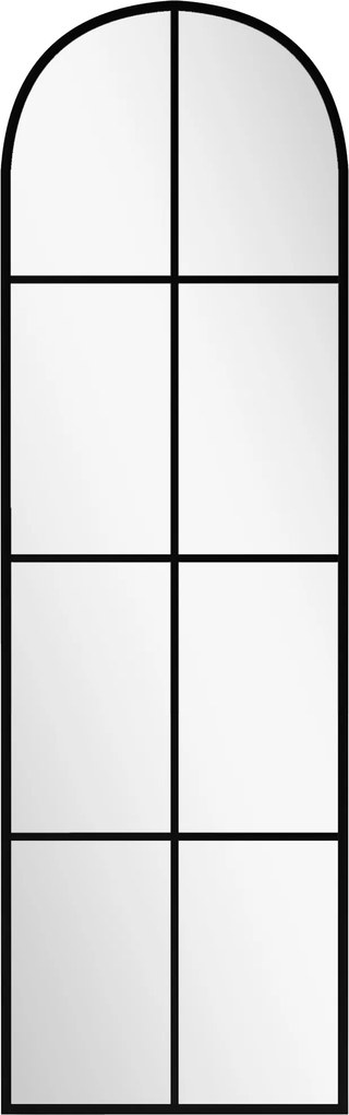 HOMCOM Espelho de Pé ou Apoiado na Parede Espelho com Forma de Janela e Moldura de Metal para Dormitório Entrada Sala 40x160 cm Preto | Aosom Portugal