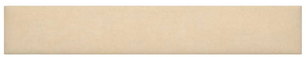 Painel de parede 12 pcs 90x15 cm tecido 1,62 m² cor creme