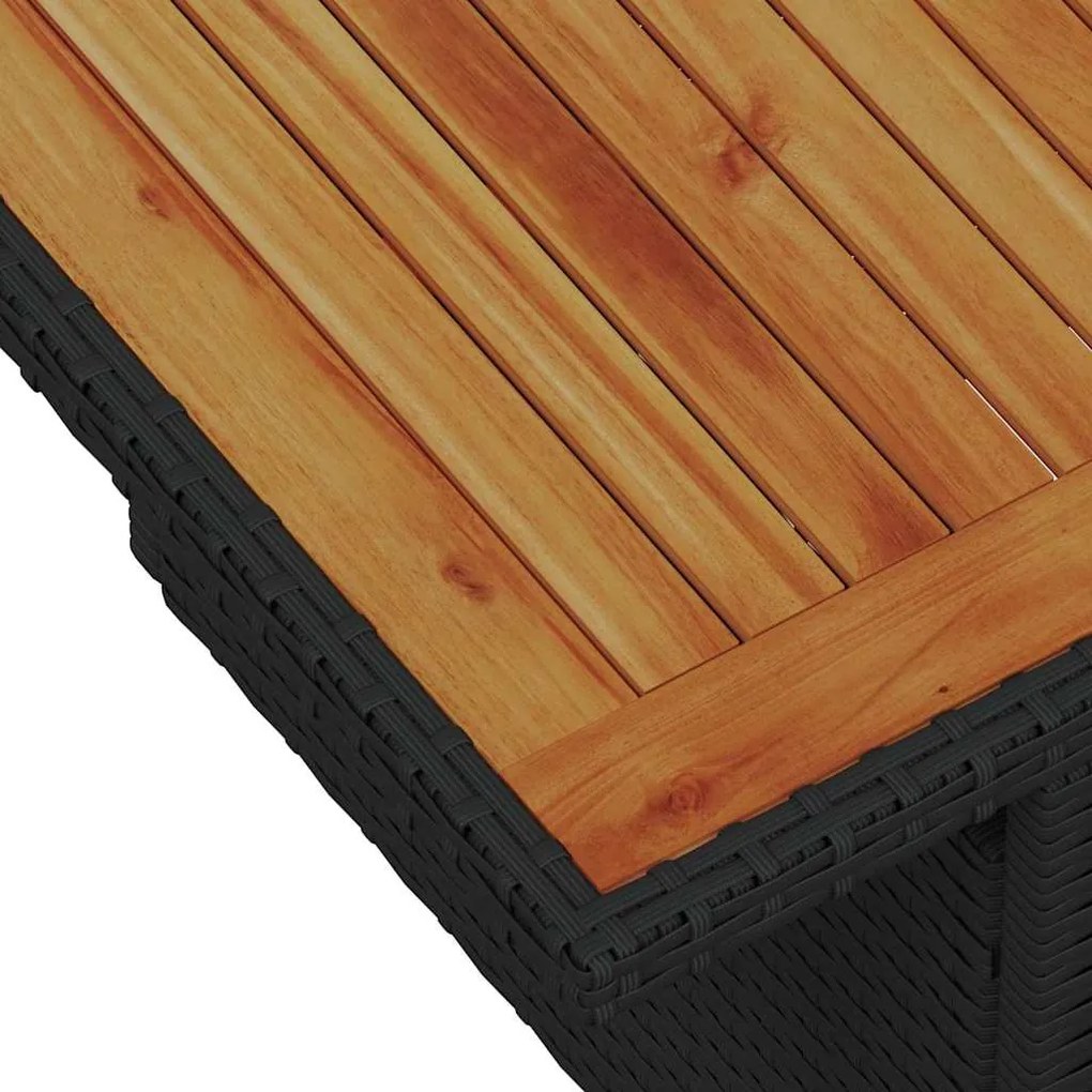 Conjunto de Sofá de Jardim com 9 Peças e Almofadas Pretas em Ratan Sin