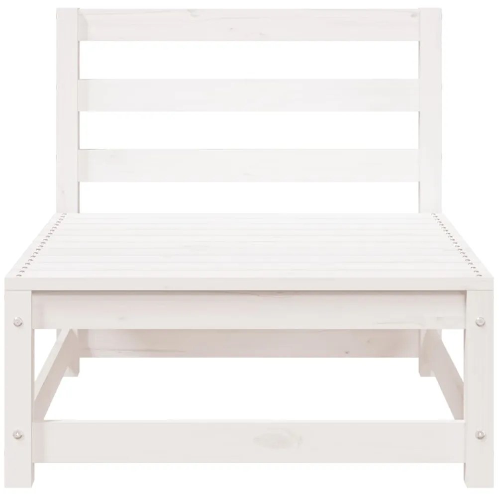Sofás sem braços p/ jardim 2 pcs 70x70x67cm pinho maciço branco