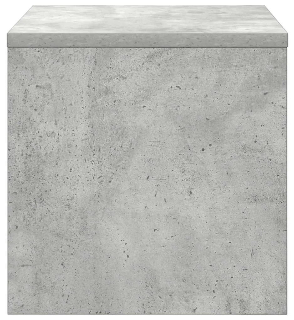 Mesa-de-cabeceira 40x30x30 cm contraplacado cinzento cimento