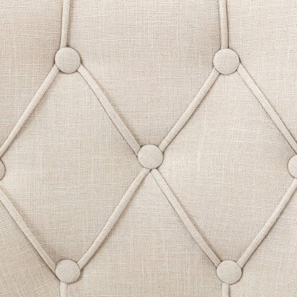 Cadeiras de jantar 4 pcs tecido bege