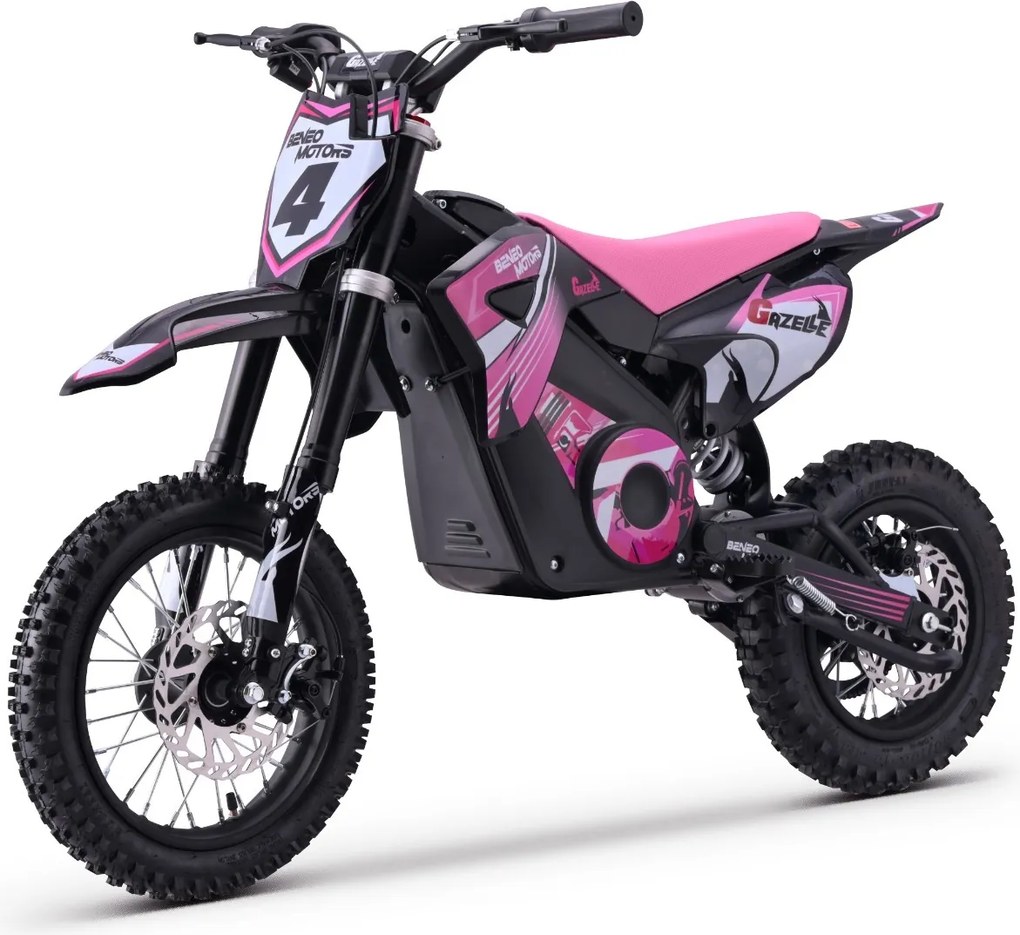 Kids Electric Dirt Bike 1000W | Beneo Motors Gazelle Pink | Ages 6–10 | Speed Limiter
