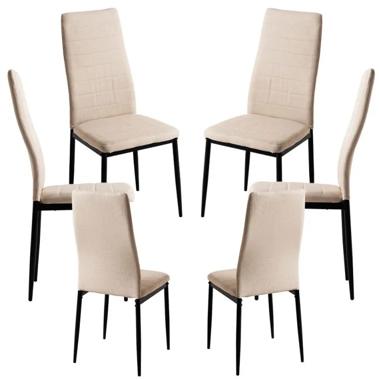 Pack 6 Cadeiras Lauter Tecido - Beige