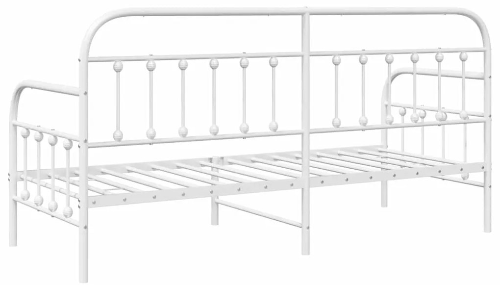 Estrutura de Cama Dia vidaXL Branca 80x200 cm Aço