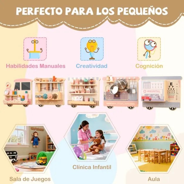 Painel sensorial parfa crianças de madeira com múltiplas atividades Montessori para crianças pequenas Sala de jogos ou creche