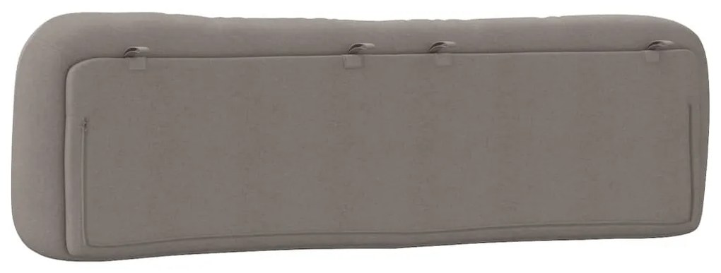 Almofadão de cabeceira 180 cm tecido cinzento-acastanhado