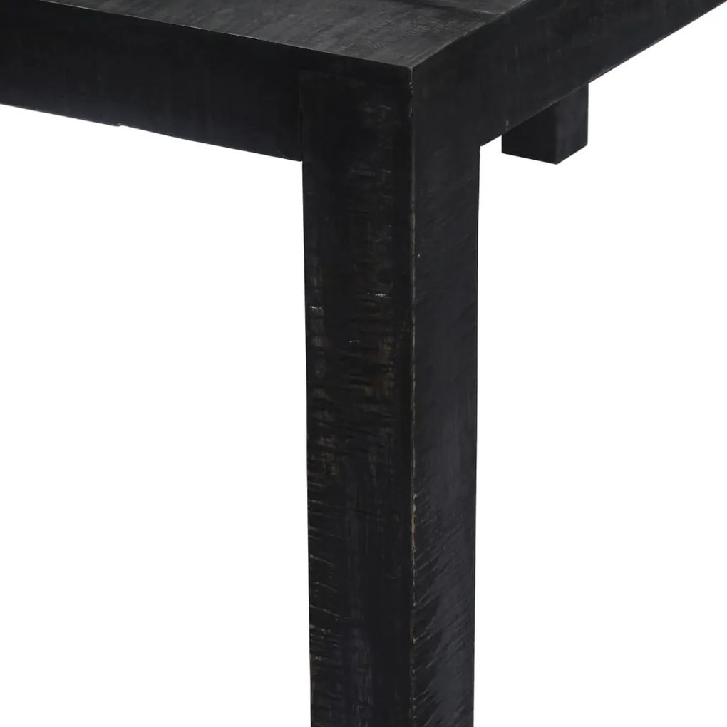 Mesa de jantar 118x60x76 cm madeira de mangueira maciça preto