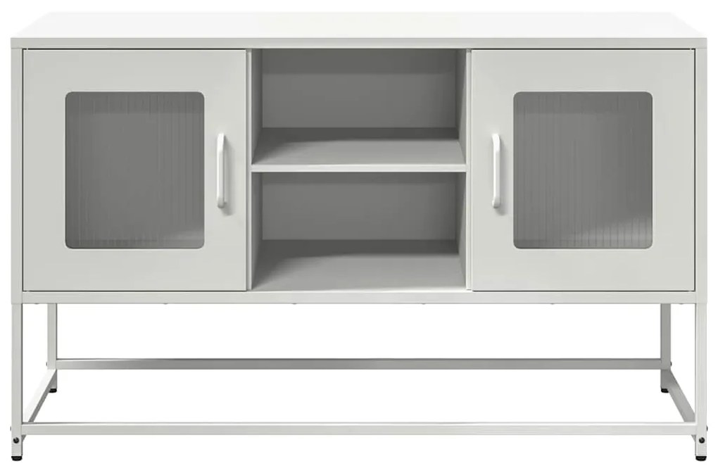 Móvel de TV 100,5x39x60,5 cm aço branco