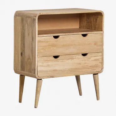 Cômoda De Madeira De Manga Yulara Natural - Sklum
