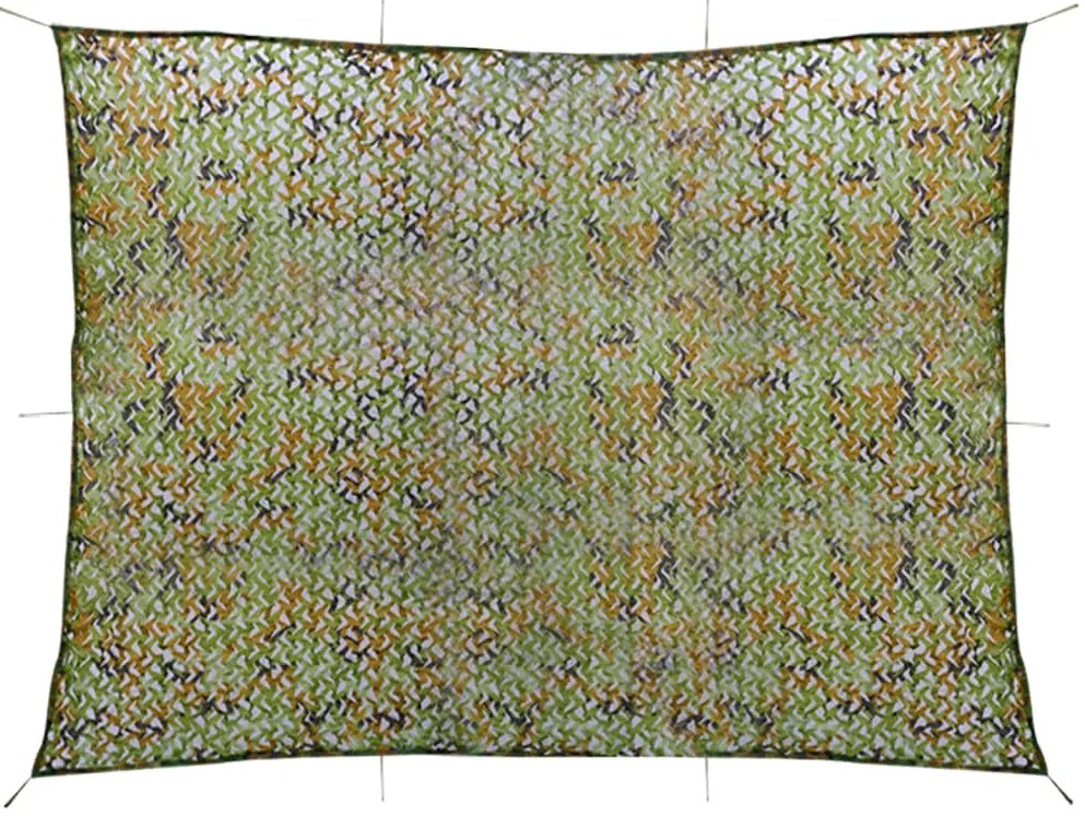 Rede de camuflagem com saco de armazenamento 2x4 m verde