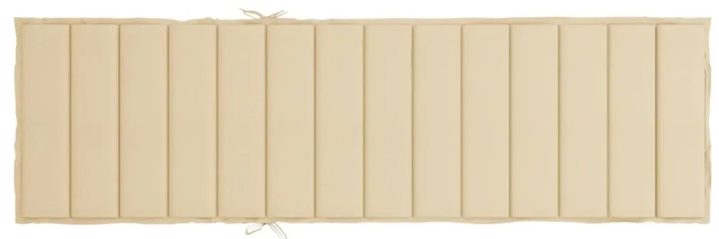 Almofadão p/ espreguiçadeira 200x70x3 cm tecido oxford bege
