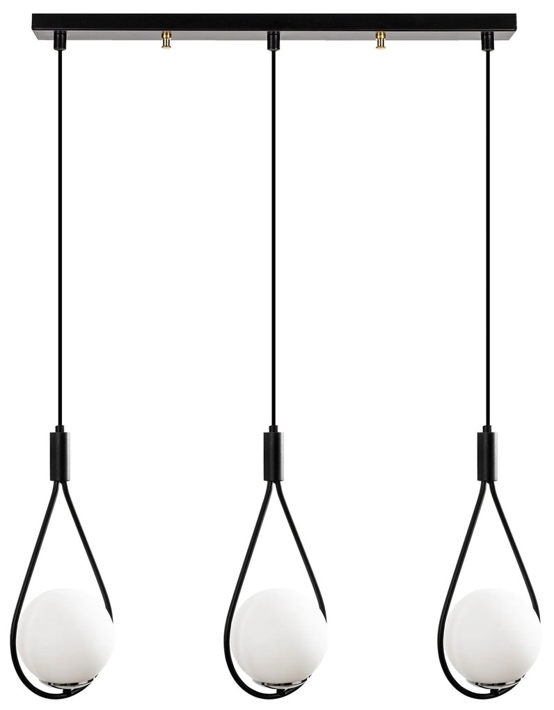 Candeeiro de Teto Mudoni – Preto – 70 x 15 cm