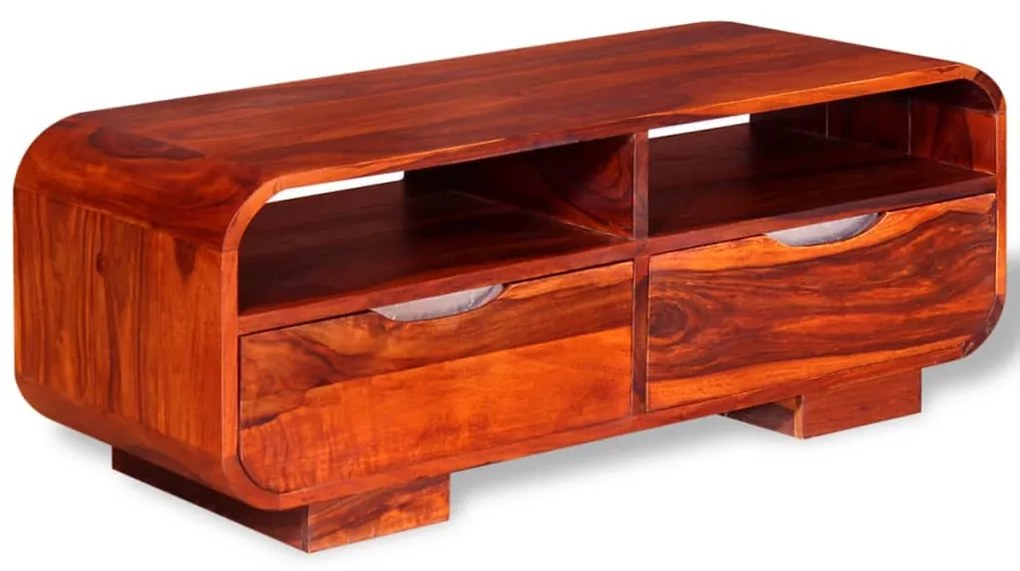 vidaXL Mesa de centro madeira de acácia maciça 90x40x35 cm