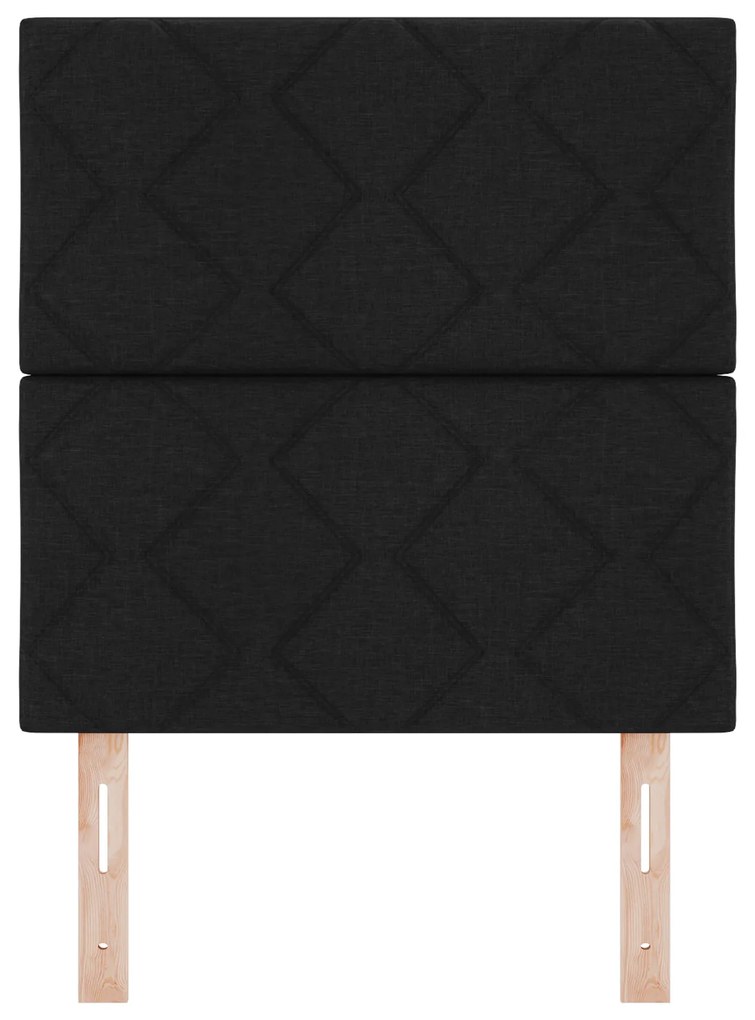 Cabeceira vidaXL Design de Blocos de Diamante Preta 80 cm Tecido