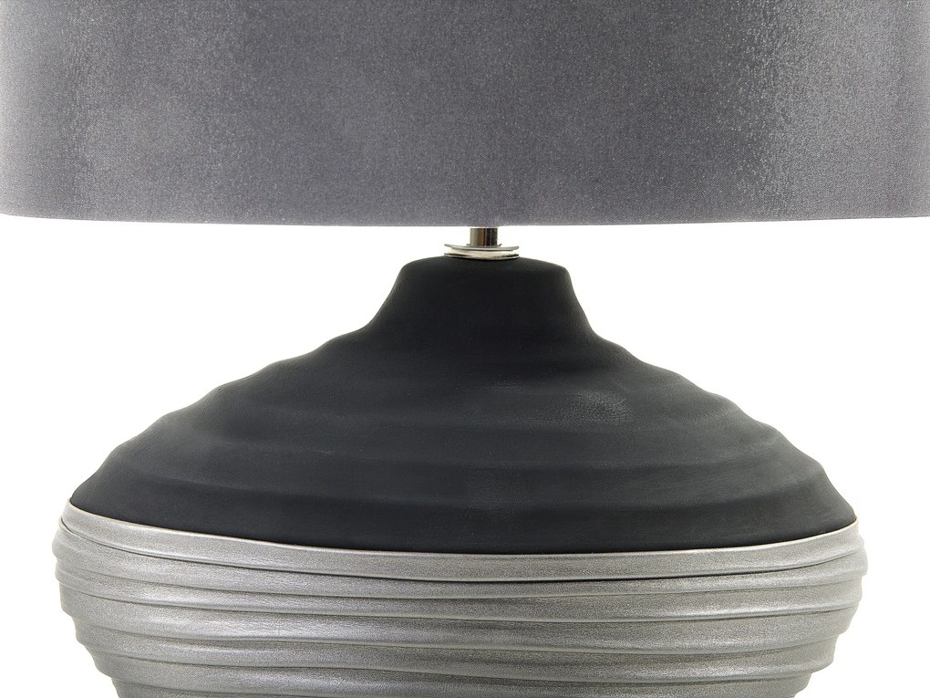 Candeeiro de mesa cinzento LIMA Beliani