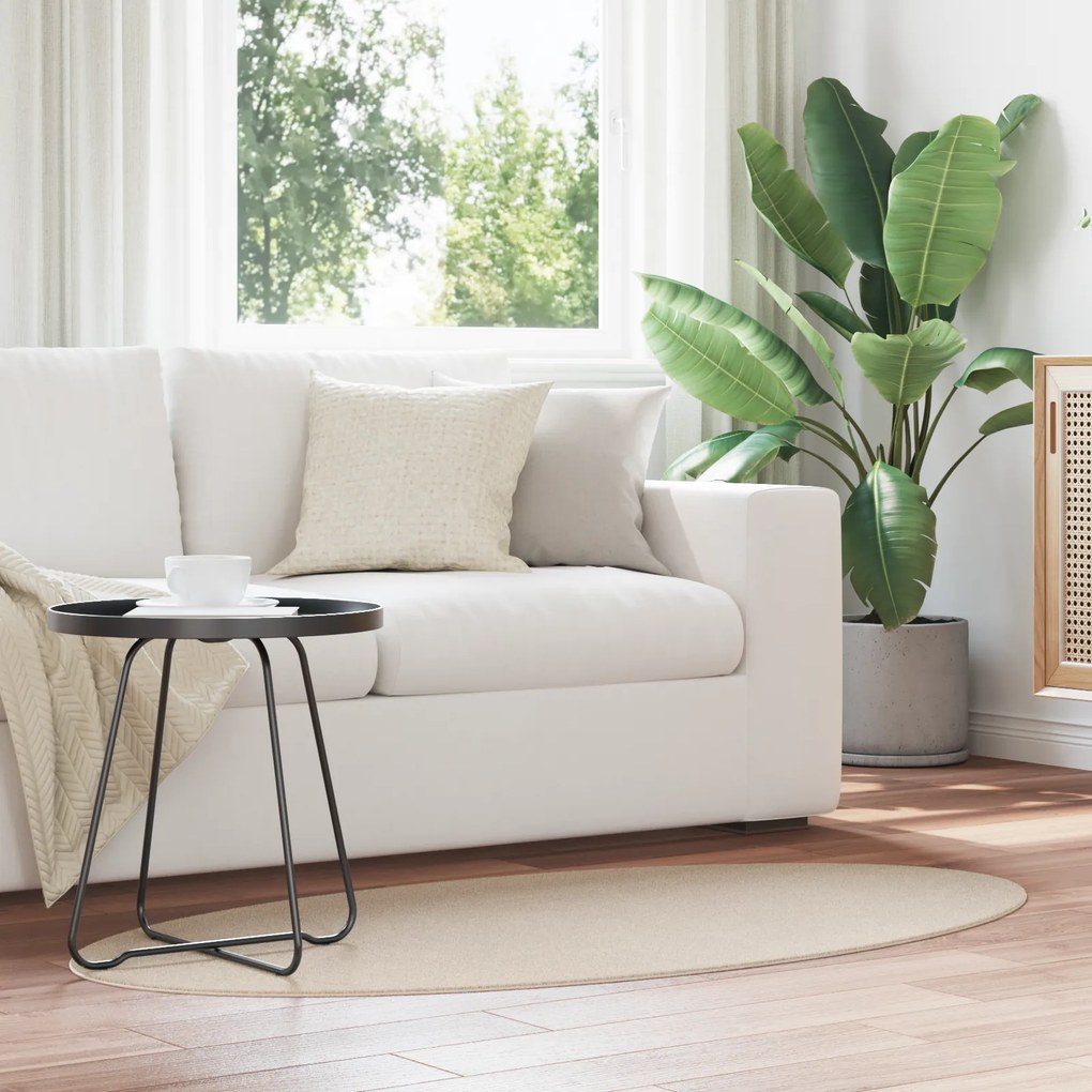 vidaXL Tapete "HUARTE" Bege 80x150 cm Oval