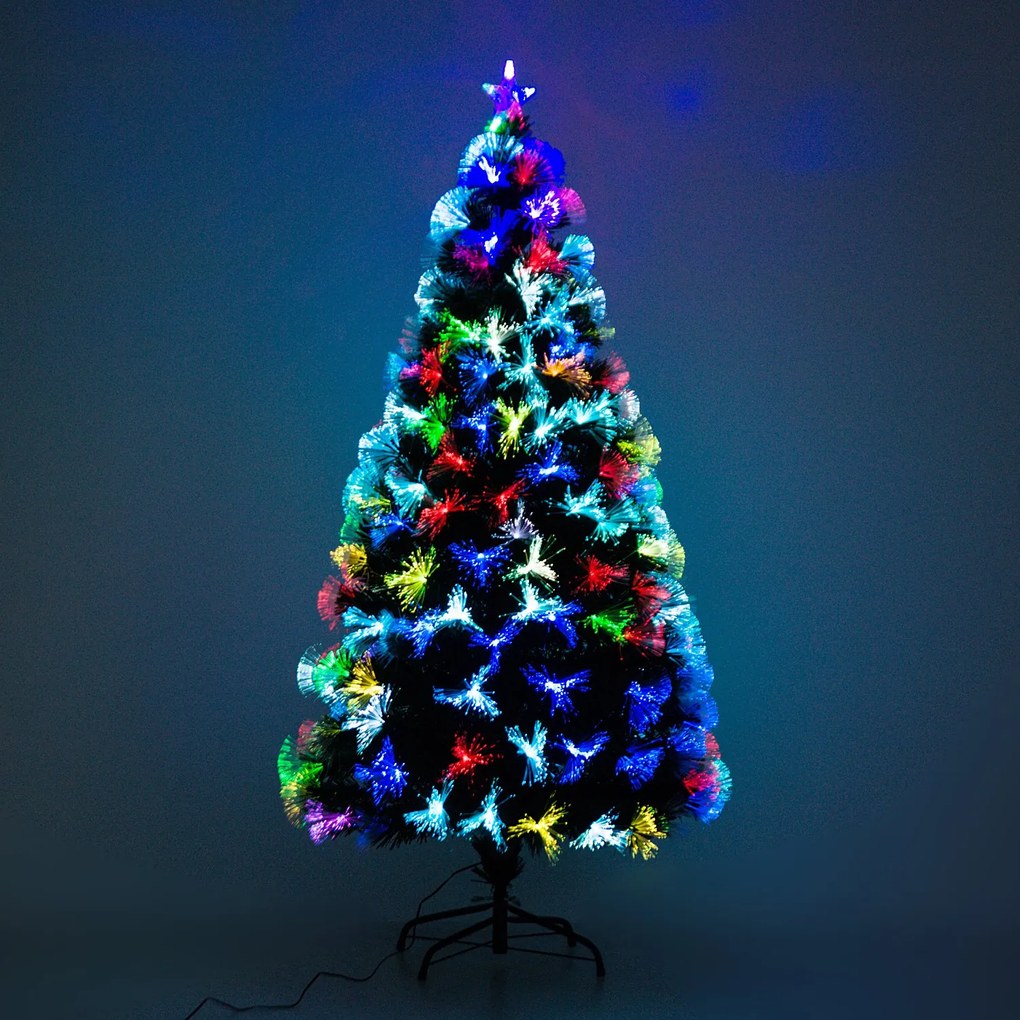 ® Árvore de Natal Verde Φ74x150cm + Luzes LED Árvore Artificial