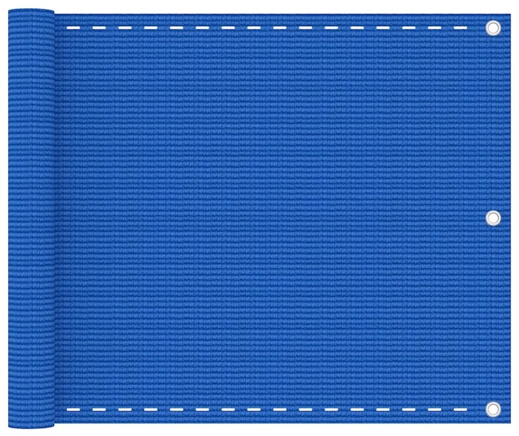vidaXL Tela de varanda 75x300 cm PEAD azul