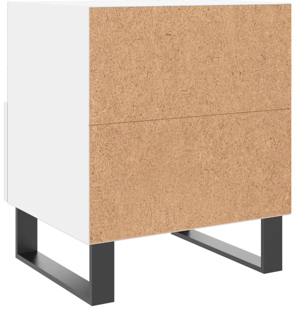 Mesas de cabeceira 2 pcs 40x35x47,5 cm deriv. de madeira branco