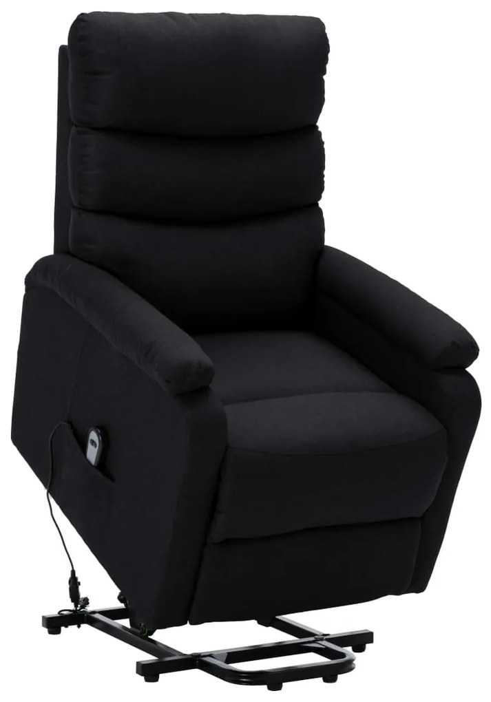 vidaXL Poltrona elevatória tecido preto