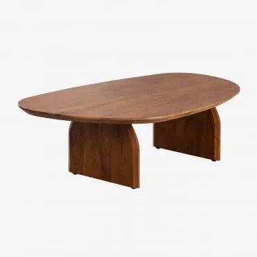 Mesa De Centro Em Madeira De Acácia Bedum (135x80 Cm) Castanho Fresno - Sklum