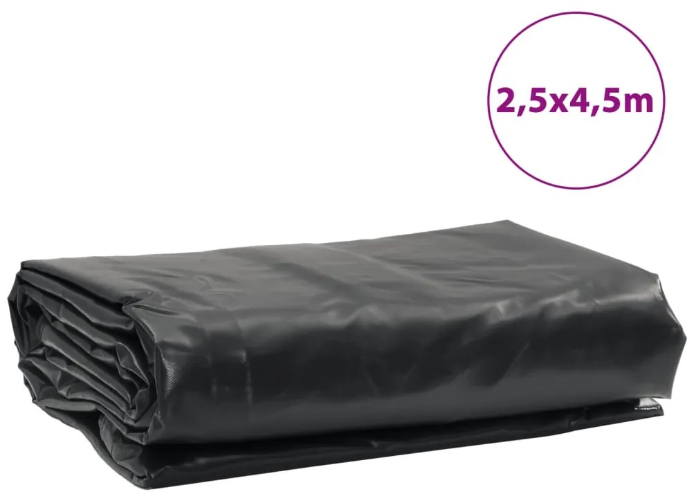 Lona 2,5x4,5 m 650 g/m² preto