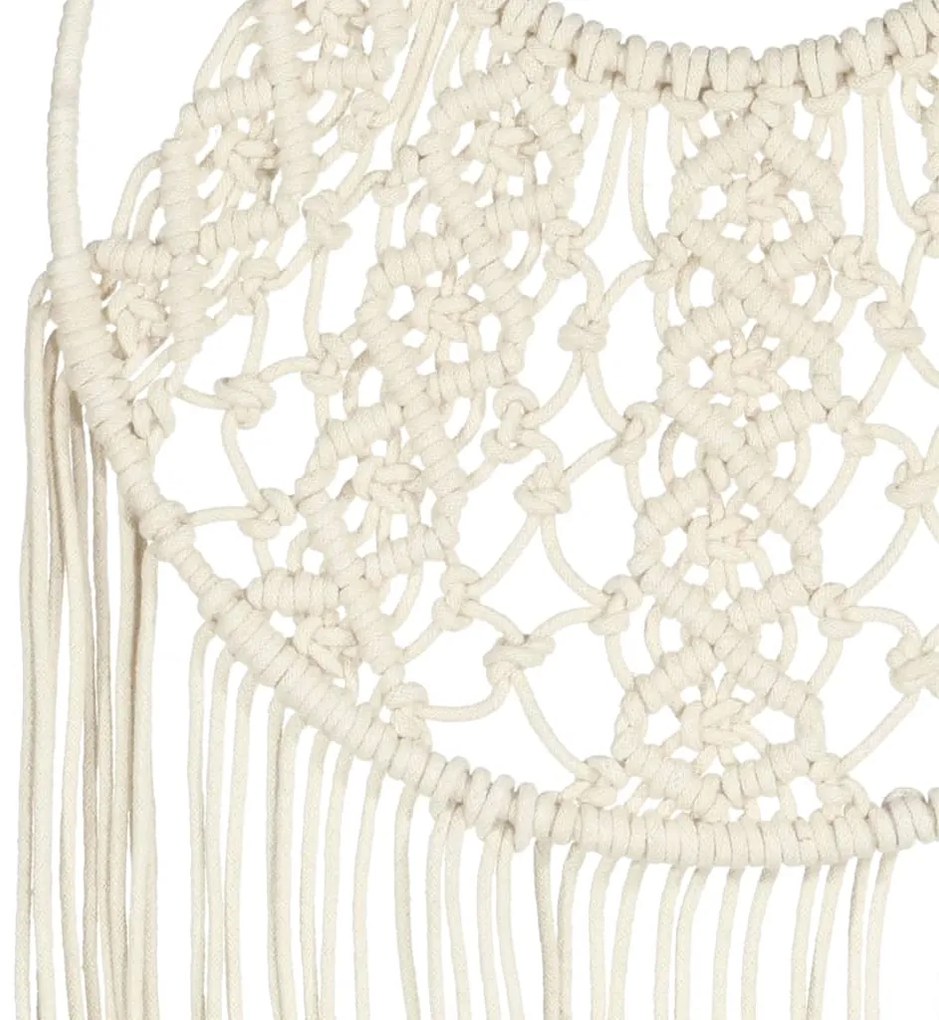 Suporte de parede em macramé 40x80 cm algodão