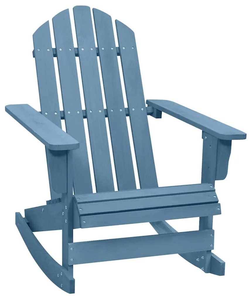 vidaXL Cadeira Adirondack de baloiçar p/ jardim abeto maciço azul