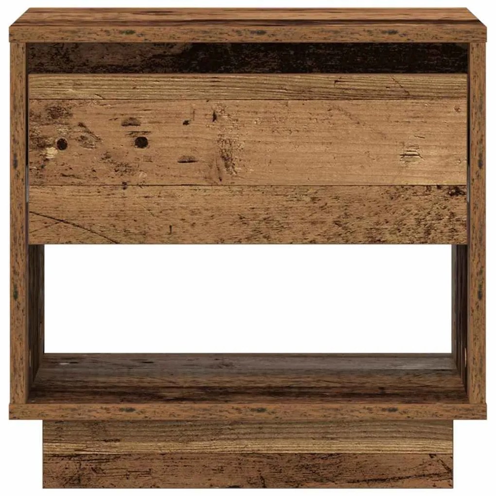 Criado-mudo vidaXL 2 pcs Madeira Velha 45x34x45 cm Madeira de engenhar