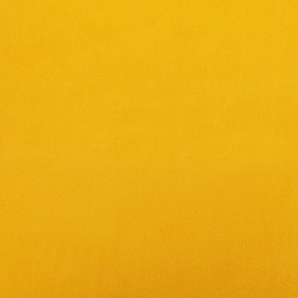 Sofá-cama 2 lugares com duas almofadas veludo amarelo
