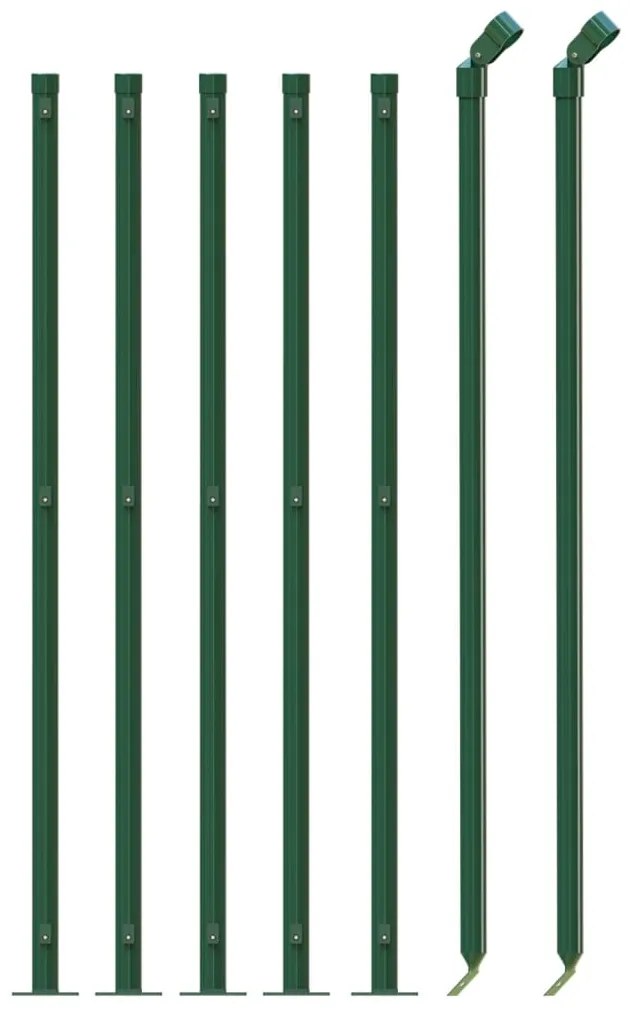 Cerca de arame com flange 1,1x10 m verde
