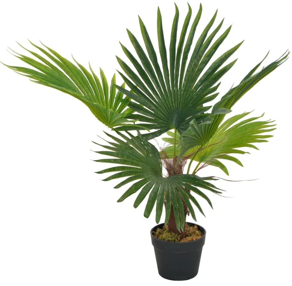 280192 vidaXL Palmeira artificial com vaso 70 cm verde