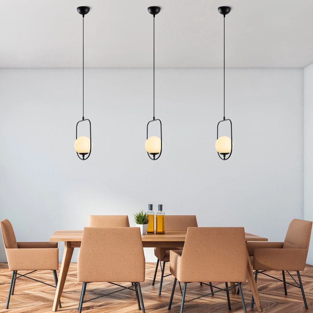 Chandelier Skew – Preto – 20 cm x 171 cm