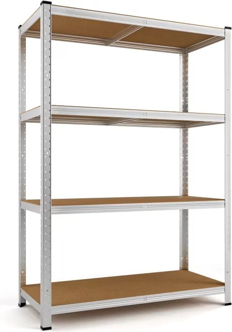 Estante para cargas pesadas até 700 kg 160 x 90 x 40 cm Prateado