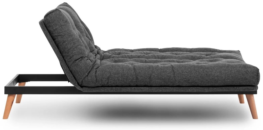 Sofá-cama de 3 Lugares Saki – Cinzento Escuro – 185x92x82 cm