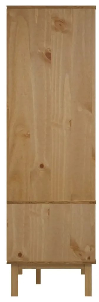 Roupeiro OTTA 76,5x53x172 cm pinho maciço castanho/cinza